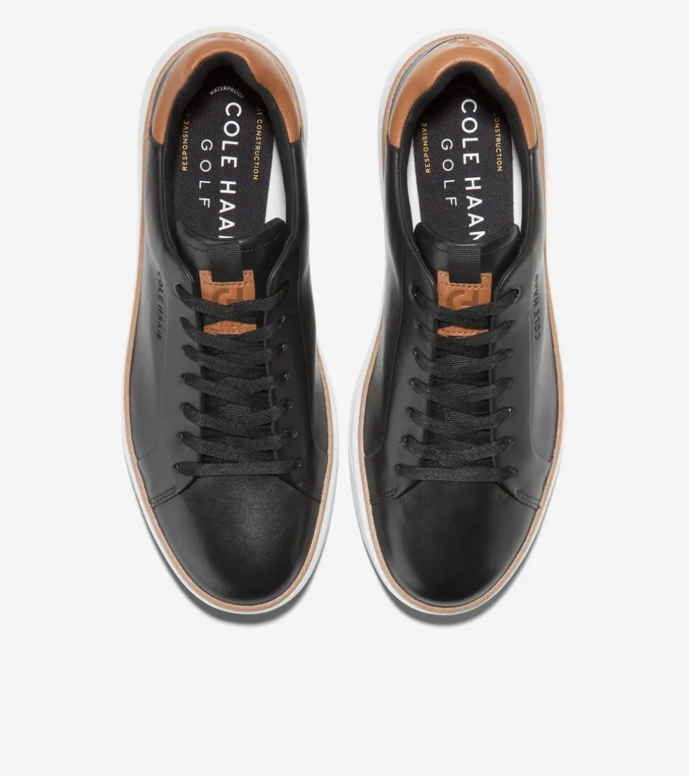 Cole Haan Golf Shoes|Sneakers*Men's GrandPrø Topspin Waterproof Golf Shoes Black-PecanBrown-OpticWhite