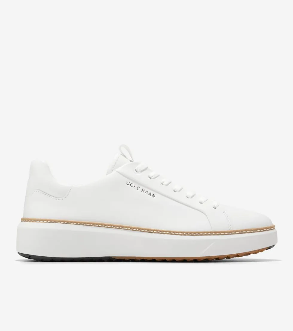 Cole Haan Extended Sizes & Widths|Sneakers*Men's GrandPrø Topspin Waterproof Golf Shoes OpticWhite-Natural