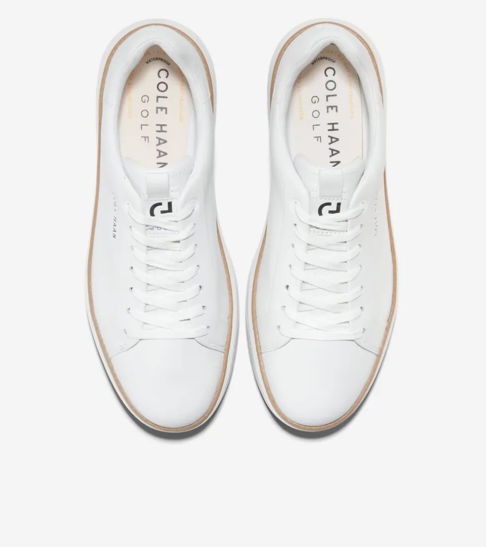 Cole Haan Extended Sizes & Widths|Sneakers*Men's GrandPrø Topspin Waterproof Golf Shoes OpticWhite-Natural