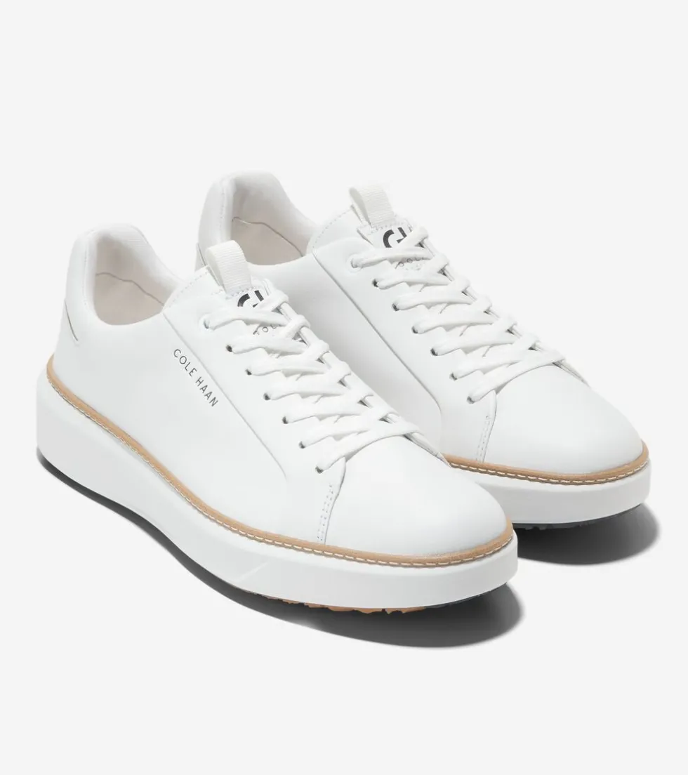 Cole Haan Extended Sizes & Widths|Sneakers*Men's GrandPrø Topspin Waterproof Golf Shoes OpticWhite-Natural