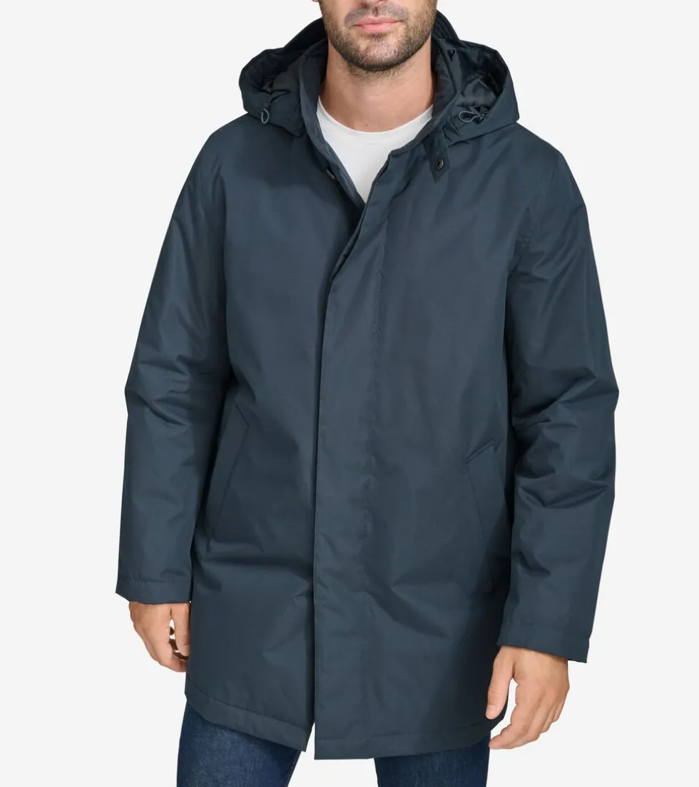 Cole Haan Rain Jackets|Outerwear*Men's Hooded Rain Jacket Navy