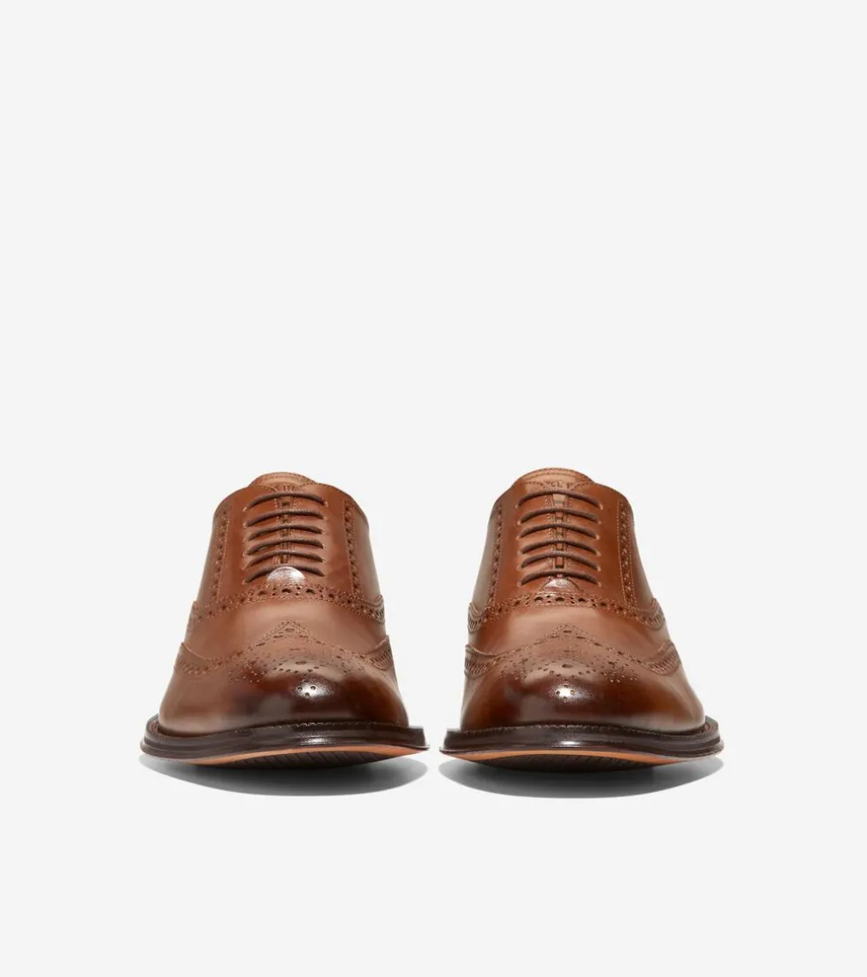 Cole Haan Dress Shoes|Oxfords*Men's Modern Classics Wingtip Oxfords BritishTan-DarkChocolate