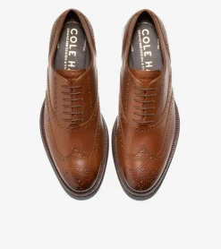Cole Haan Dress Shoes|Oxfords*Men's Modern Classics Wingtip Oxfords BritishTan-DarkChocolate