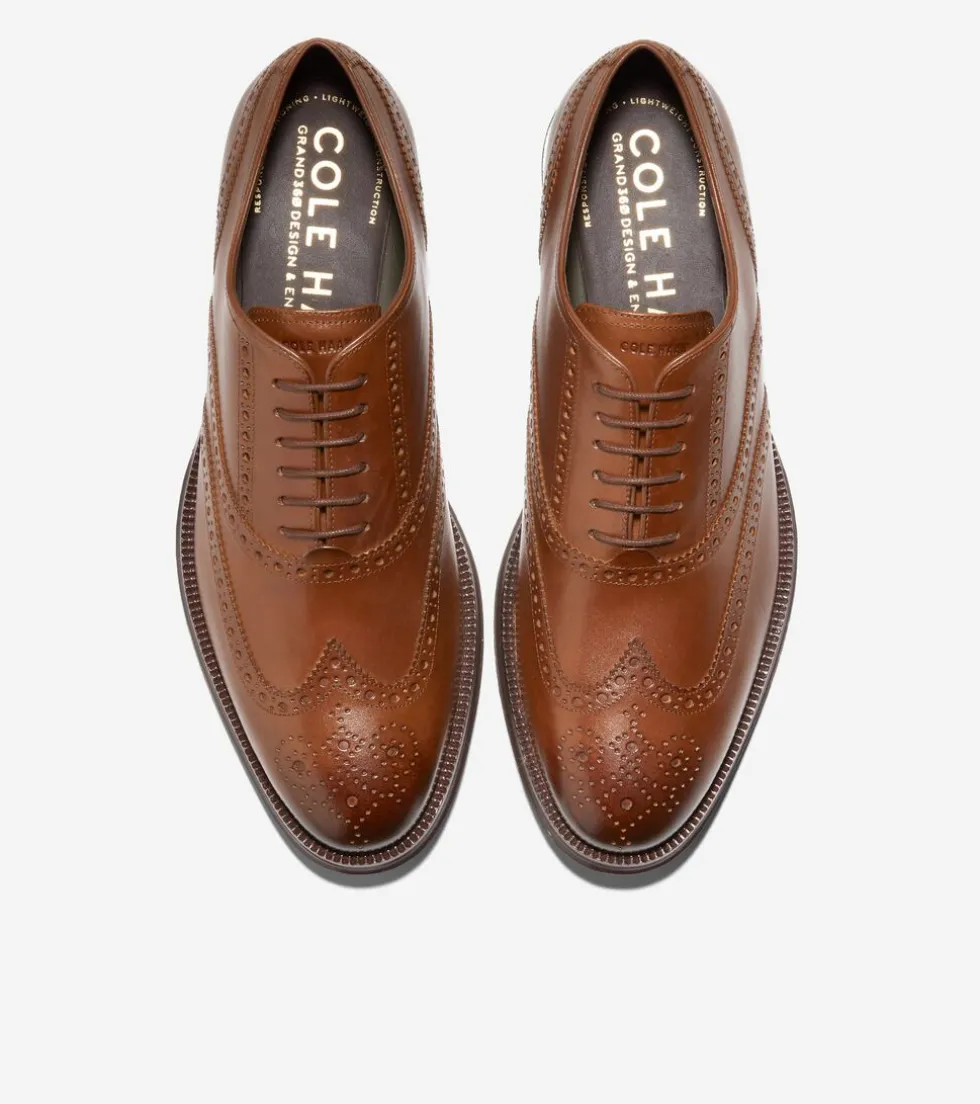 Cole Haan Dress Shoes|Oxfords*Men's Modern Classics Wingtip Oxfords BritishTan-DarkChocolate