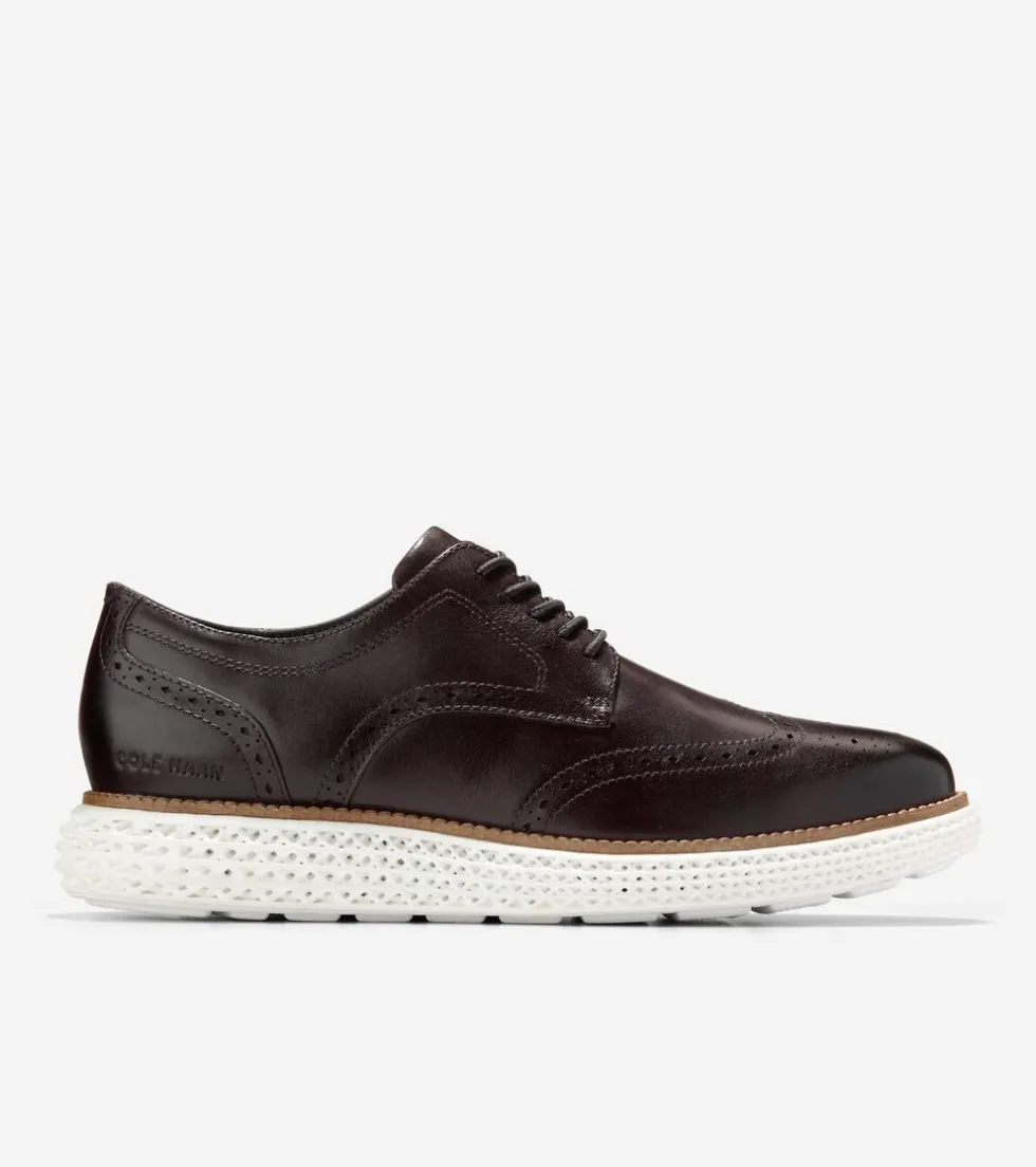 Cole Haan Dress Shoes|Oxfords*Men's ØriginalGrand 2.0 Wingtip Oxfords DarkChocolate-White