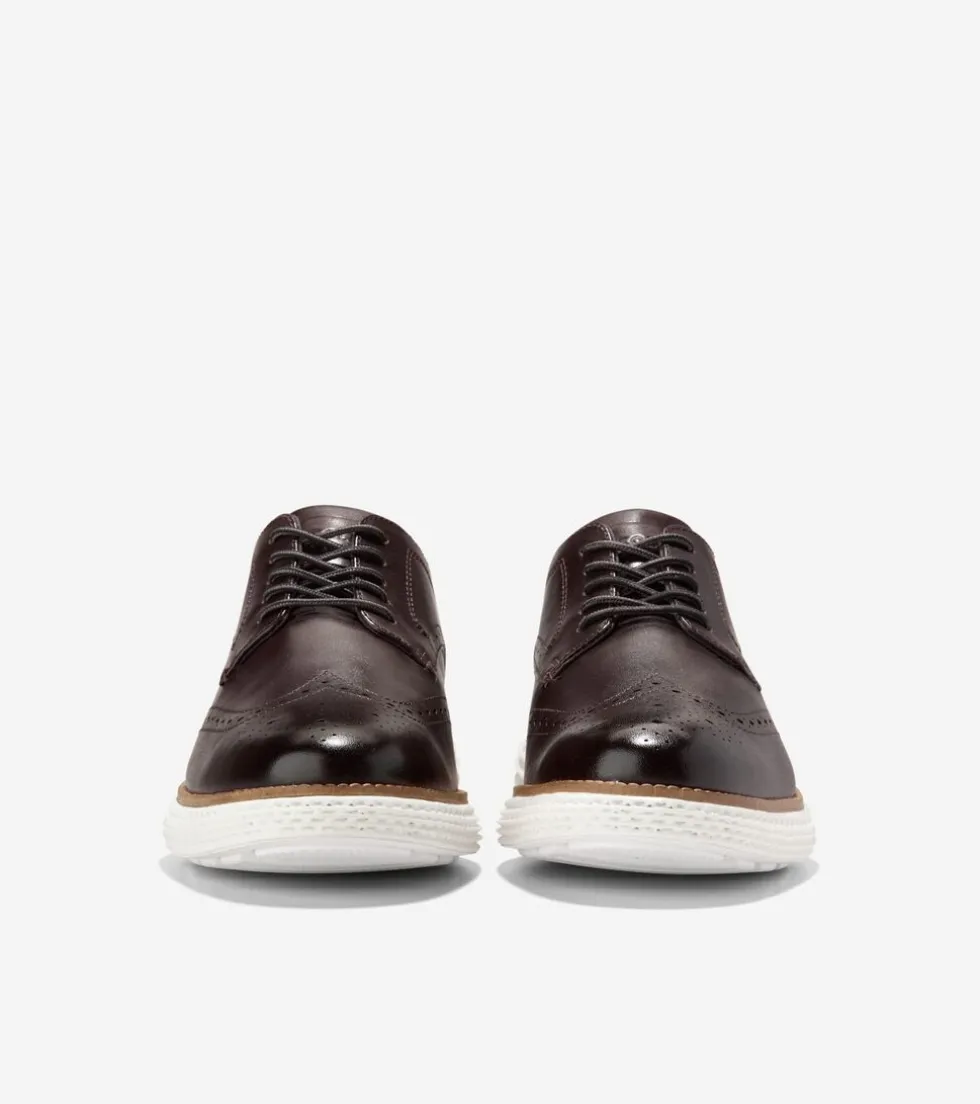 Cole Haan Dress Shoes|Oxfords*Men's ØriginalGrand 2.0 Wingtip Oxfords DarkChocolate-White