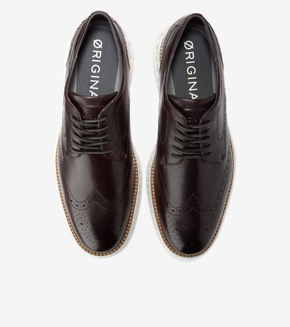 Cole Haan Dress Shoes|Oxfords*Men's ØriginalGrand 2.0 Wingtip Oxfords DarkChocolate-White