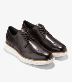 Cole Haan Dress Shoes|Oxfords*Men's ØriginalGrand 2.0 Wingtip Oxfords DarkChocolate-White