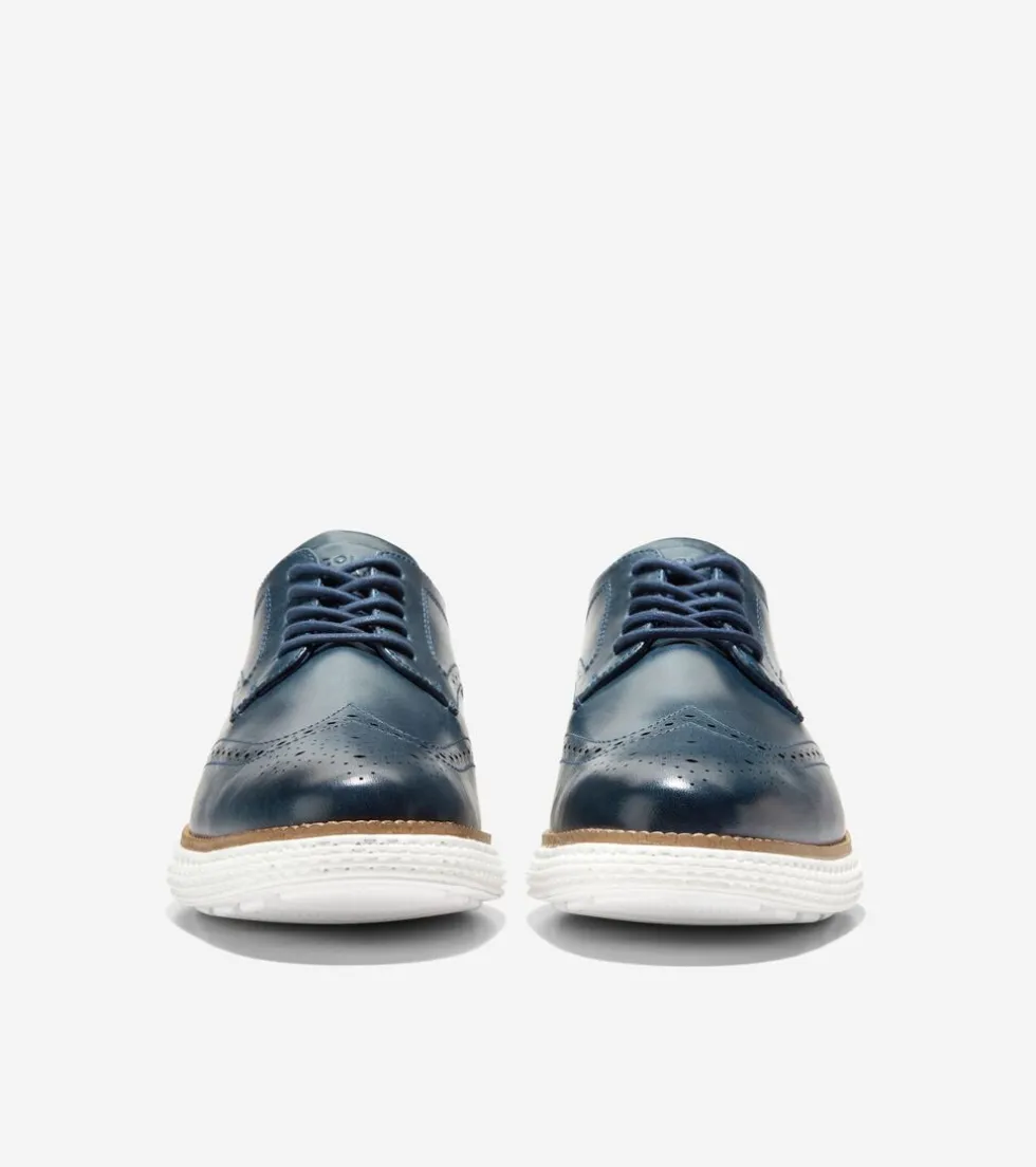 Cole Haan Dress Shoes|Oxfords*Men's ØriginalGrand 2.0 Wingtip Oxfords OrionBlue-White