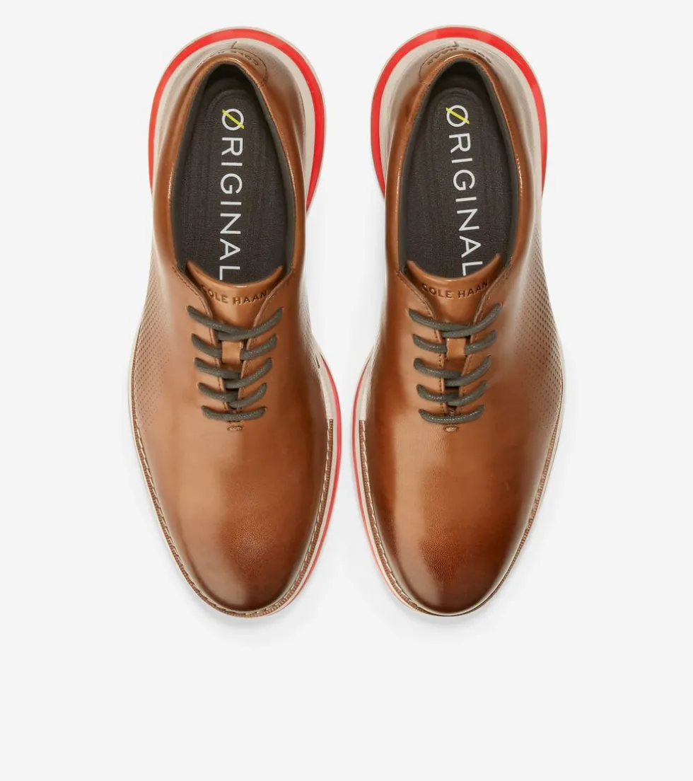 Cole Haan Dress Shoes|Oxfords*Men's ØriginalGrand Energy Twin Oxfords BritishTan-DarkRoast-MoltenLava