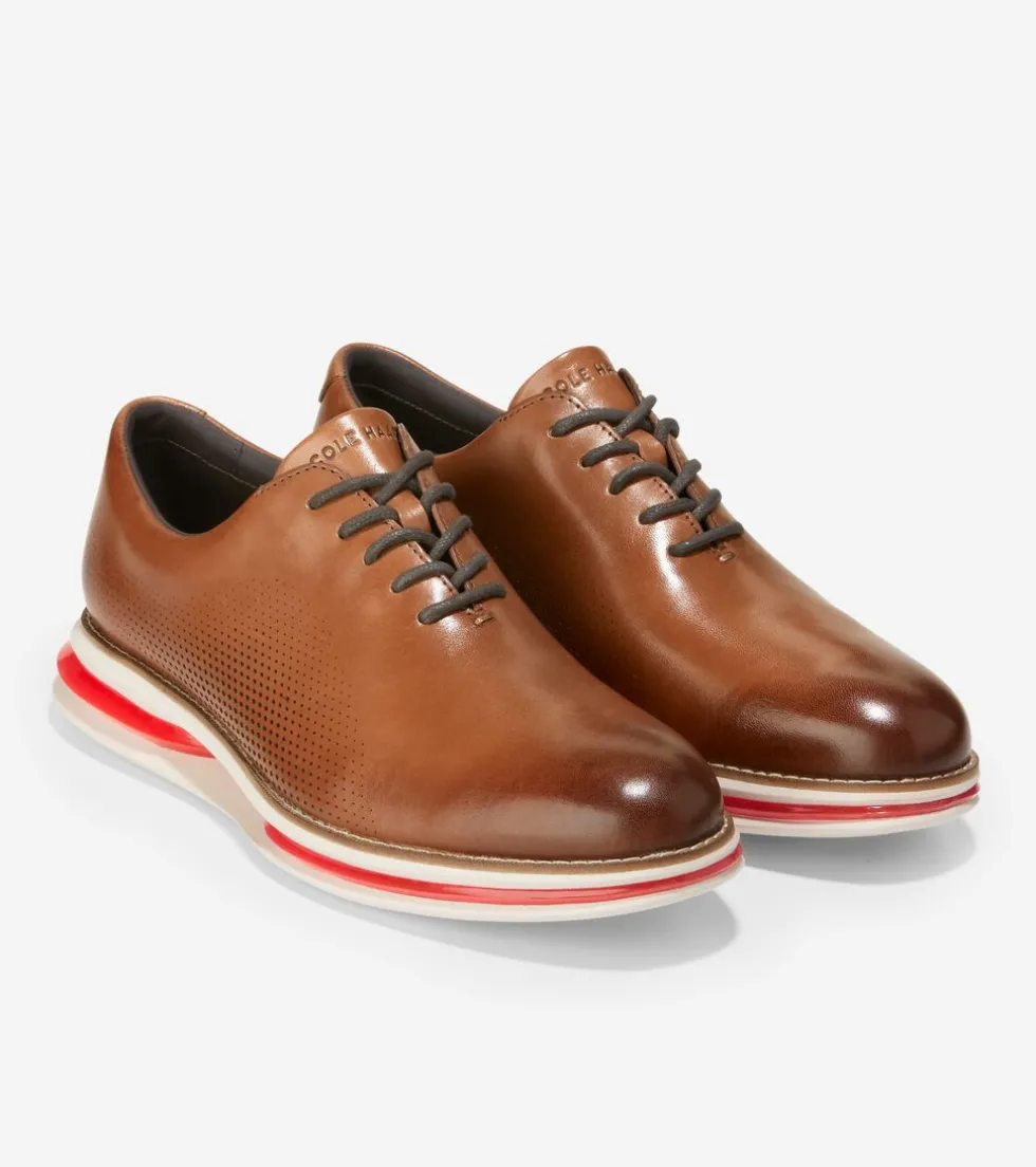 Cole Haan Dress Shoes|Oxfords*Men's ØriginalGrand Energy Twin Oxfords BritishTan-DarkRoast-MoltenLava