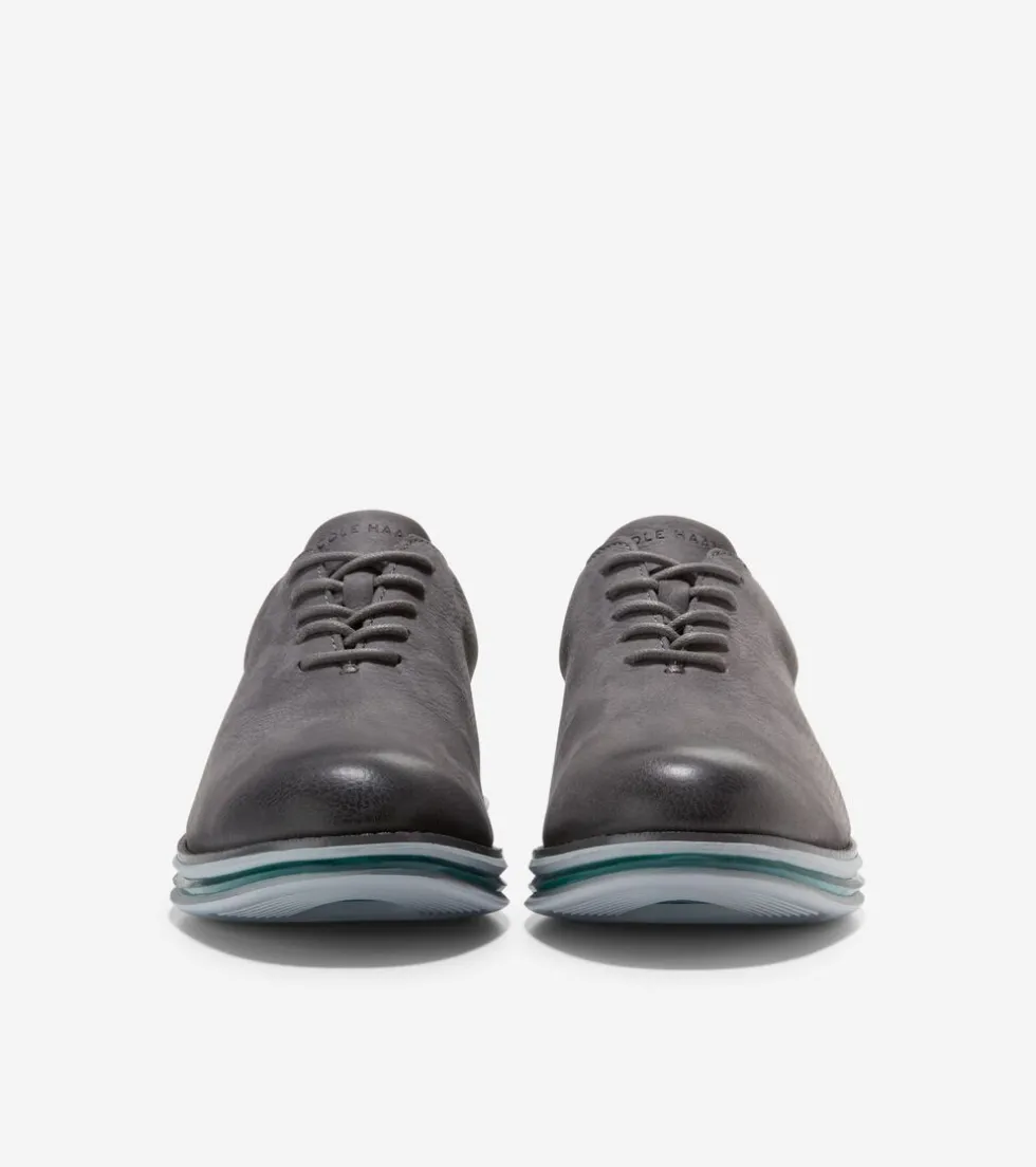 Cole Haan Dress Shoes|Oxfords*Men's ØriginalGrand Energy Twin Oxfords TornadoNubuck-Aventurine-HarborMist