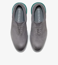 Cole Haan Dress Shoes|Oxfords*Men's ØriginalGrand Energy Twin Oxfords TornadoNubuck-Aventurine-HarborMist