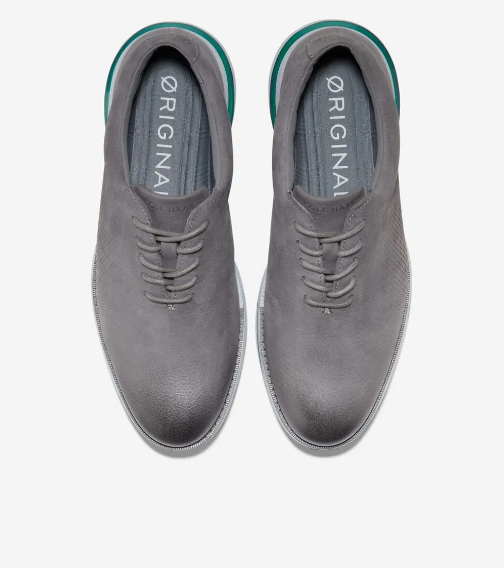 Cole Haan Dress Shoes|Oxfords*Men's ØriginalGrand Energy Twin Oxfords TornadoNubuck-Aventurine-HarborMist