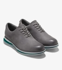 Cole Haan Dress Shoes|Oxfords*Men's ØriginalGrand Energy Twin Oxfords TornadoNubuck-Aventurine-HarborMist