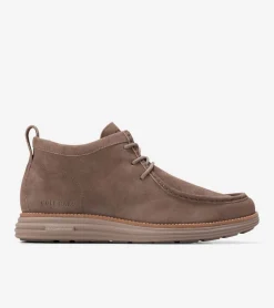 Cole Haan Boots*Men's &Oslash;riginalGrand Moc Toe Chukka Boots Lava-NaturalTan-IrishCoffee