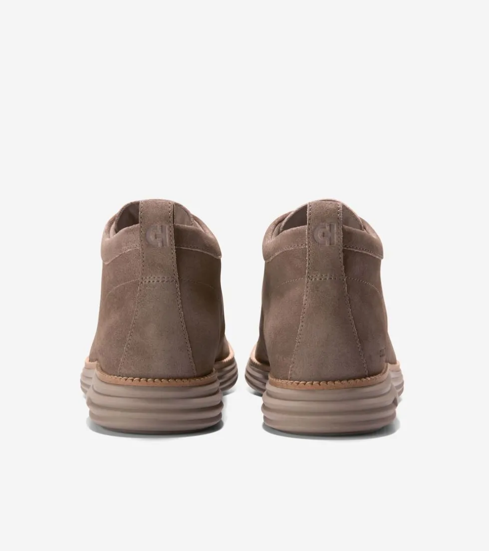 Cole Haan Boots*Men's ØriginalGrand Moc Toe Chukka Boots Lava-NaturalTan-IrishCoffee