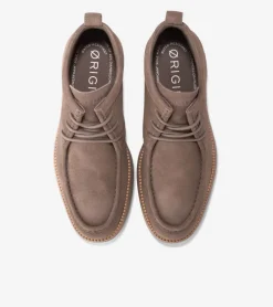 Cole Haan Boots*Men's ØriginalGrand Moc Toe Chukka Boots Lava-NaturalTan-IrishCoffee