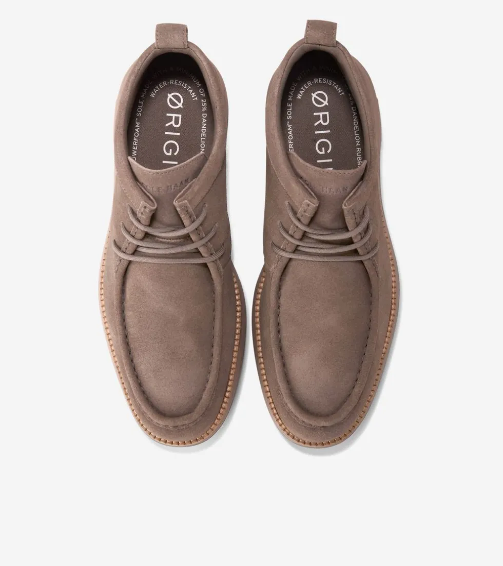 Cole Haan Boots*Men's ØriginalGrand Moc Toe Chukka Boots Lava-NaturalTan-IrishCoffee