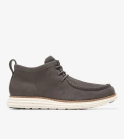 Cole Haan Boots*Men's &Oslash;riginalGrand Moc Toe Chukka Boots Pavement-NaturalTan-Ivory