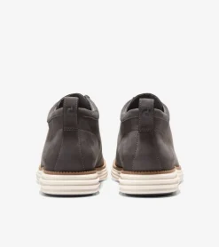 Cole Haan Boots*Men's ØriginalGrand Moc Toe Chukka Boots Pavement-NaturalTan-Ivory