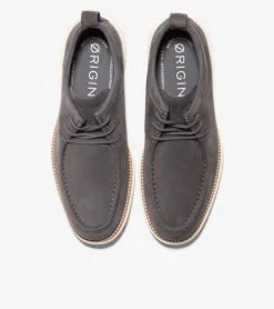 Cole Haan Boots*Men's ØriginalGrand Moc Toe Chukka Boots Pavement-NaturalTan-Ivory