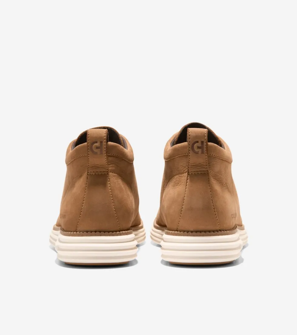 Cole Haan Boots*Men's ØriginalGrand Moc Toe Chukka Boots GoldenHoney-NaturalTan-Ivory