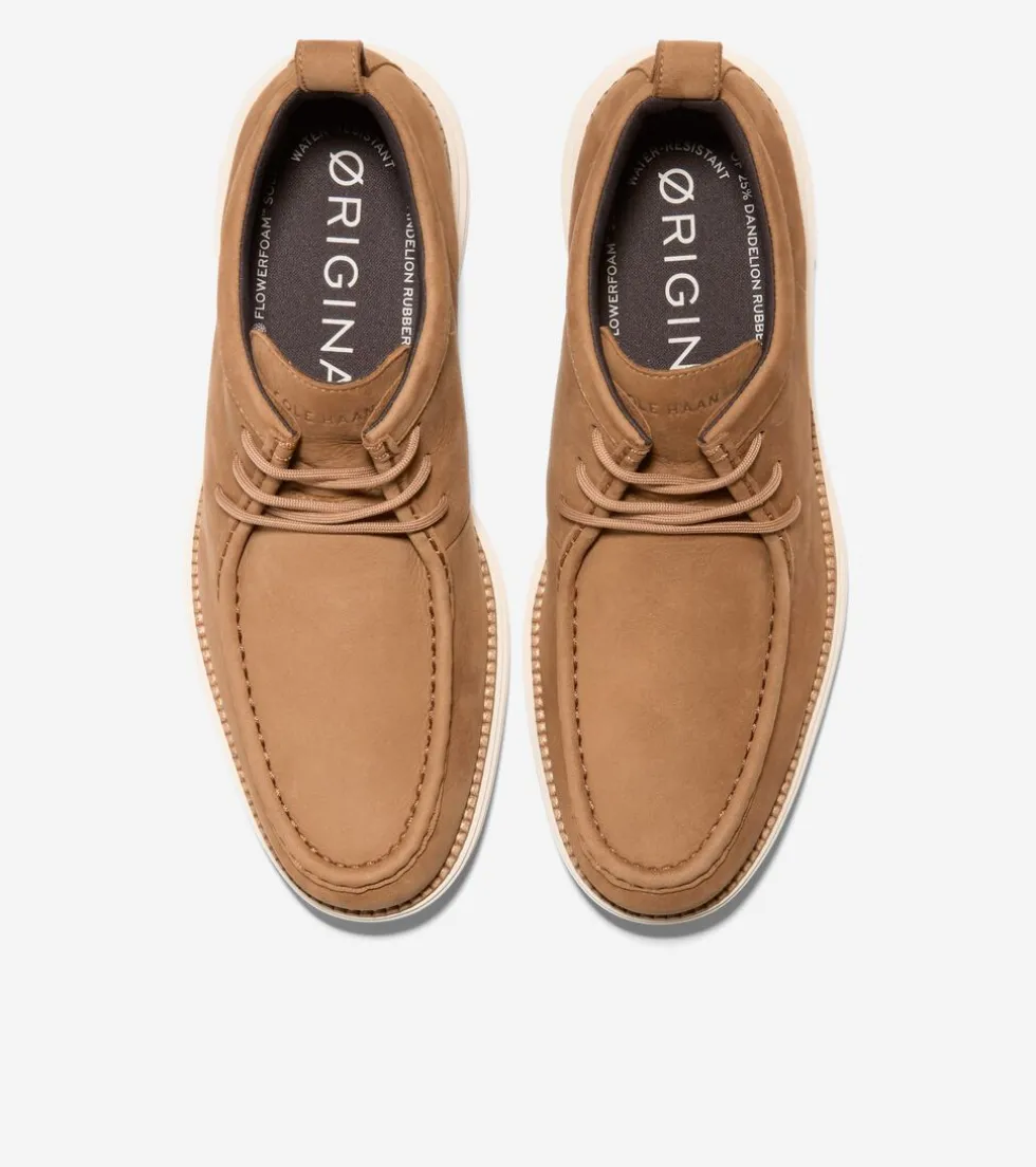 Cole Haan Boots*Men's ØriginalGrand Moc Toe Chukka Boots GoldenHoney-NaturalTan-Ivory