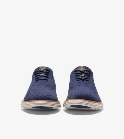 Cole Haan Extended Sizes & Widths|Dress Shoes*Men's &Oslash;riginalGrand Remastered Stitchlite&trade; Oxfords MarineBlue-DarkChocolateBrown-SilverLiningStitchlite&trade;