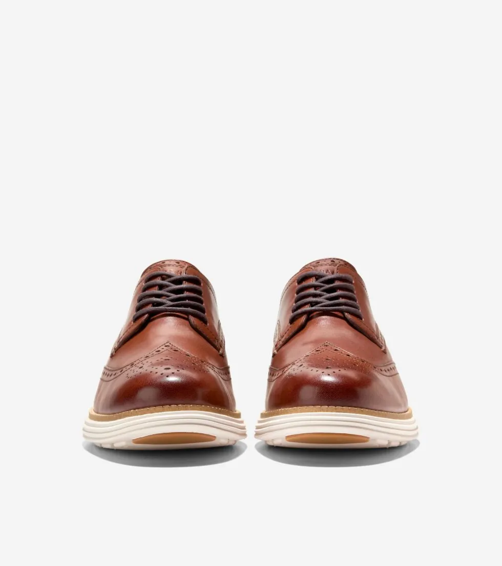 Cole Haan Extended Sizes & Widths|Dress Shoes*Men's ØriginalGrand Remastered Wingtip Oxfords Woodbury-Ivory