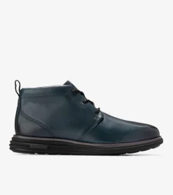 Cole Haan Dress Shoes|Boots*Men's &Oslash;riginalGrand Remastered Waterproof Chukka Boots Blueberry-Pavement-Black
