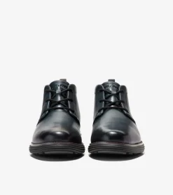 Cole Haan Dress Shoes|Boots*Men's &Oslash;riginalGrand Remastered Waterproof Chukka Boots Blueberry-Pavement-Black