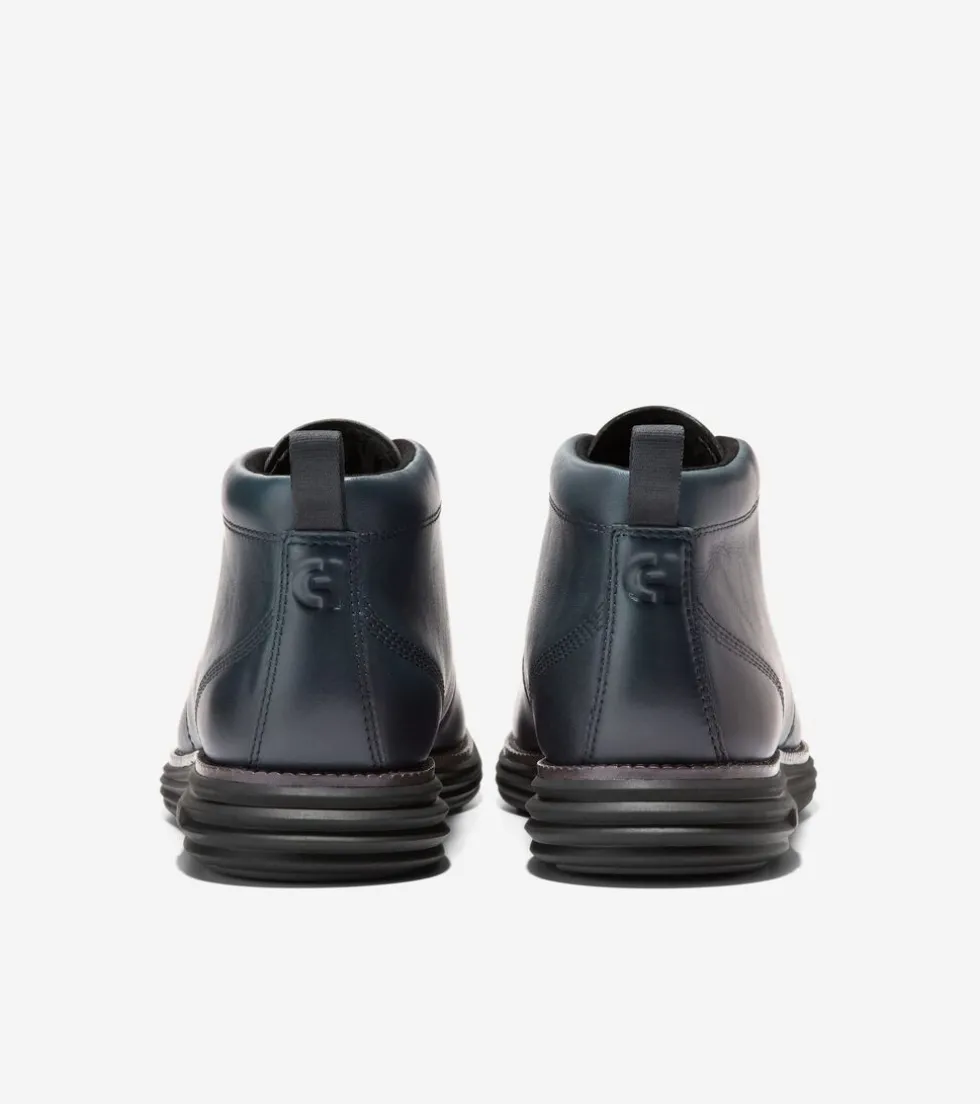 Cole Haan Dress Shoes|Boots*Men's ØriginalGrand Remastered Waterproof Chukka Boots Blueberry-Pavement-Black