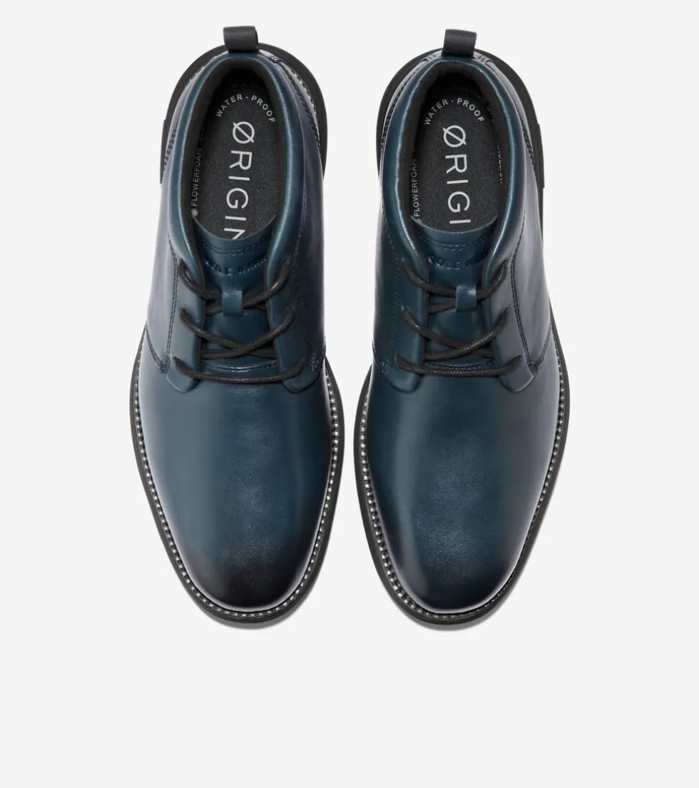 Cole Haan Dress Shoes|Boots*Men's ØriginalGrand Remastered Waterproof Chukka Boots Blueberry-Pavement-Black