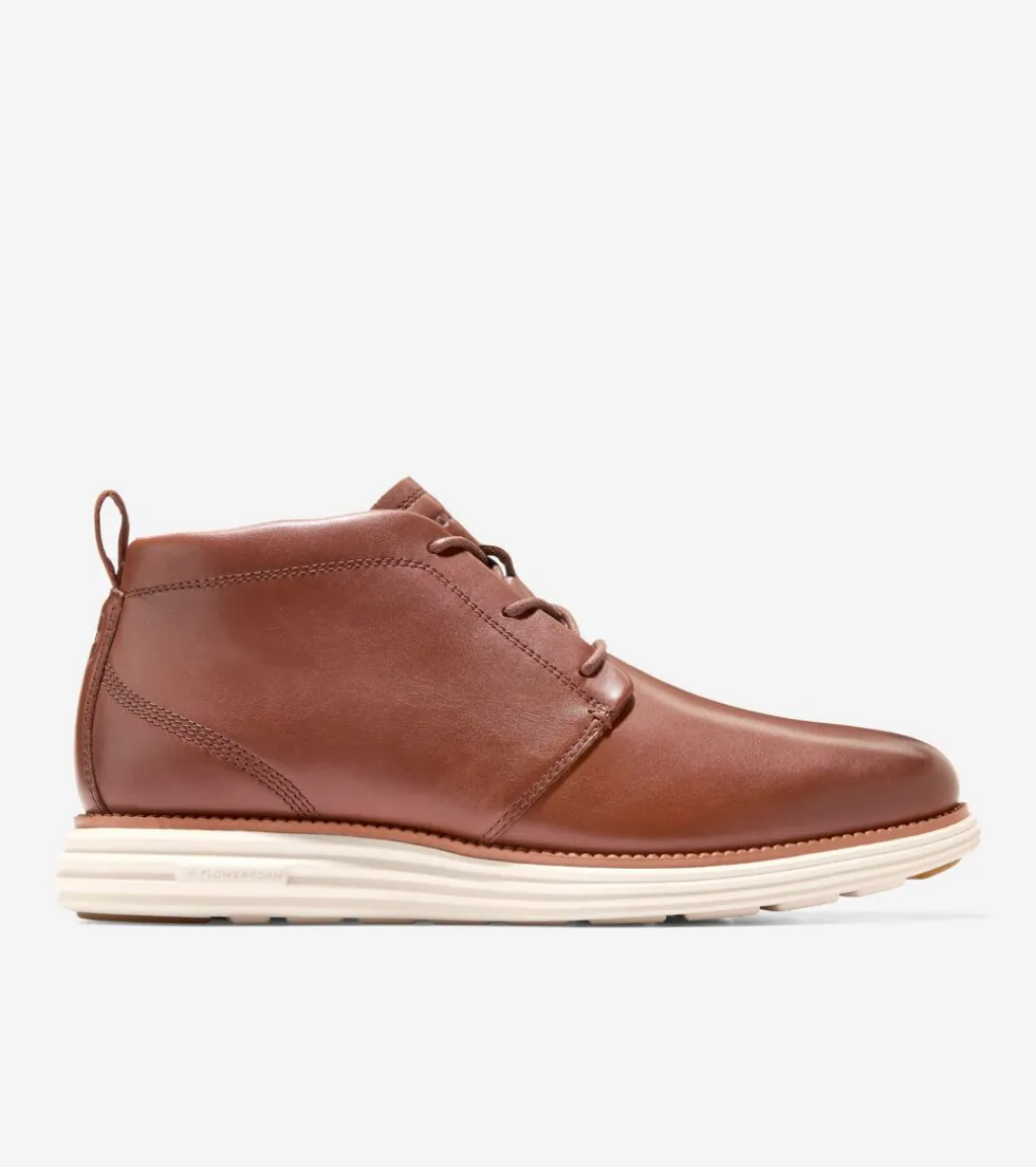 Cole Haan Extended Sizes & Widths|Dress Shoes*Men's ØriginalGrand Remastered Waterproof Chukka Boots Woodbury-Ivory