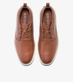 Cole Haan Extended Sizes & Widths|Dress Shoes*Men's ØriginalGrand Remastered Waterproof Chukka Boots Woodbury-Ivory