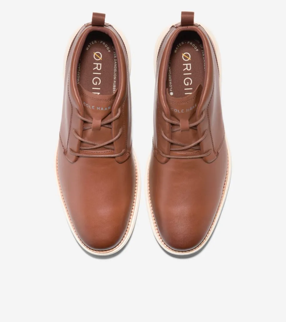 Cole Haan Extended Sizes & Widths|Dress Shoes*Men's ØriginalGrand Remastered Waterproof Chukka Boots Woodbury-Ivory