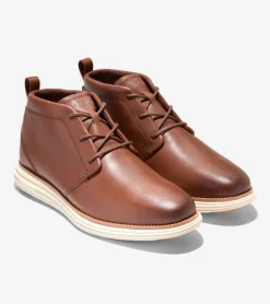 Cole Haan Extended Sizes & Widths|Dress Shoes*Men's ØriginalGrand Remastered Waterproof Chukka Boots Woodbury-Ivory