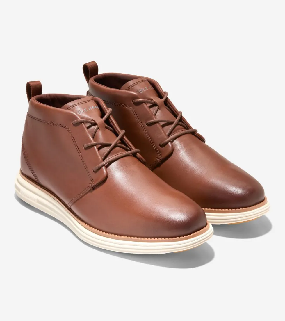 Cole Haan Extended Sizes & Widths|Dress Shoes*Men's ØriginalGrand Remastered Waterproof Chukka Boots Woodbury-Ivory