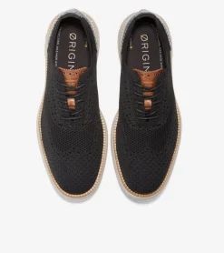Cole Haan Extended Sizes & Widths|Dress Shoes*Men's ØriginalGrand Remastered Stitchlite™ Oxfords Black-BritishTan-SilverLiningStitchlite™