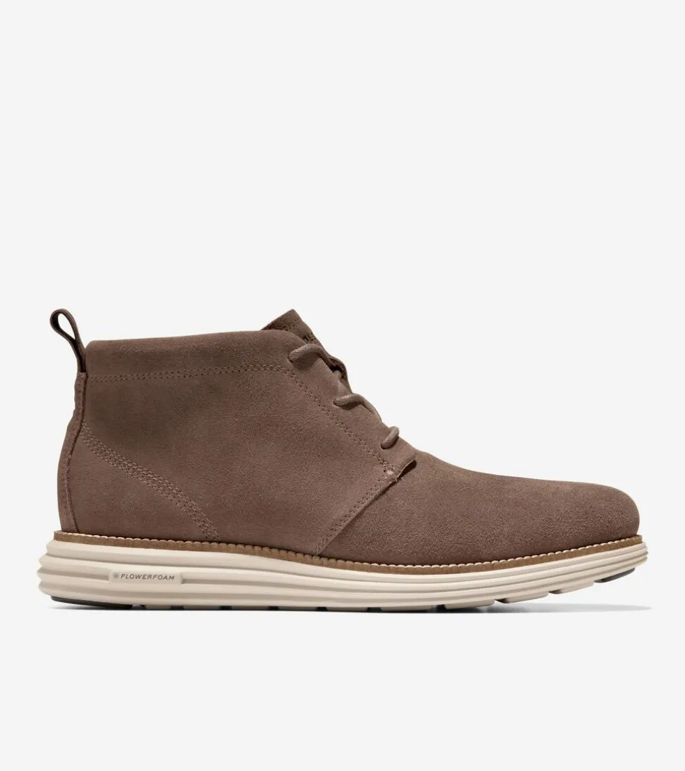 Cole Haan Extended Sizes & Widths|Dress Shoes*Men's ØriginalGrand Remastered Waterproof Chukka Boots Lava-Natural-OxfordTan