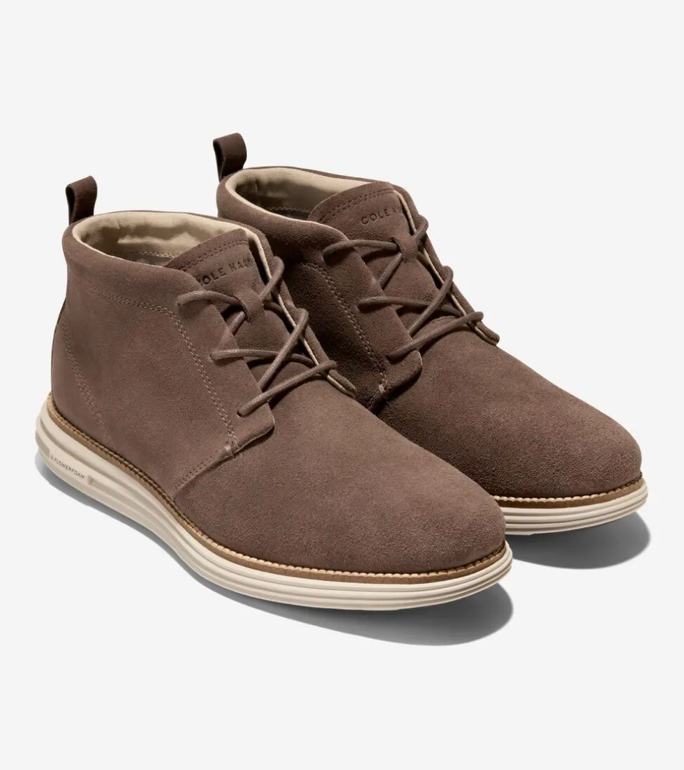 Cole Haan Extended Sizes & Widths|Dress Shoes*Men's ØriginalGrand Remastered Waterproof Chukka Boots Lava-Natural-OxfordTan