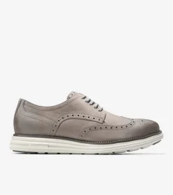 Cole Haan Extended Sizes & Widths|Oxfords*Men's &Oslash;riginalGrand Remastered Wingtip Oxfords Titanium-SilverBirch
