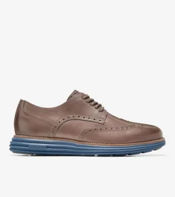 Cole Haan Extended Sizes & Widths|Dress Shoes*Men's &Oslash;riginalGrand Remastered Wingtip Oxfords Lava-Blueberry