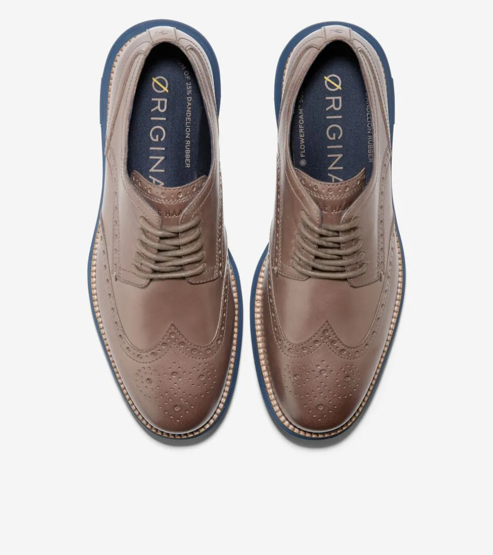 Cole Haan Extended Sizes & Widths|Dress Shoes*Men's ØriginalGrand Remastered Wingtip Oxfords Lava-Blueberry