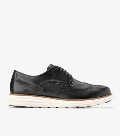Cole Haan Extended Sizes & Widths|Dress Shoes*Men's &Oslash;riginalGrand Remastered Wingtip Oxfords Black-Ivory