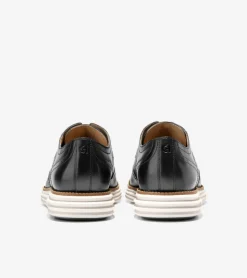 Cole Haan Extended Sizes & Widths|Dress Shoes*Men's ØriginalGrand Remastered Wingtip Oxfords Black-Ivory
