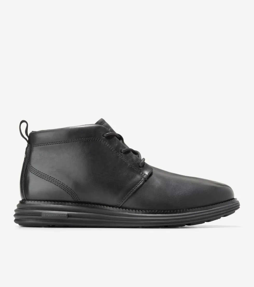 Cole Haan Extended Sizes & Widths|Dress Shoes*Men's ØriginalGrand Remastered Waterproof Chukka Boots Black