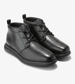 Cole Haan Extended Sizes & Widths|Dress Shoes*Men's ØriginalGrand Remastered Waterproof Chukka Boots Black