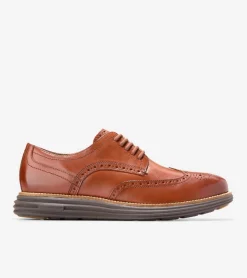 Cole Haan Extended Sizes & Widths|Dress Shoes*Men's &Oslash;riginalGrand Remastered Wingtip Oxfords Woodbury-Java
